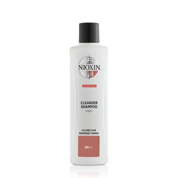 Nioxin 3-Part System | System 4 | Chemically Treated Hair With Progressed Thinning Hair Treatment | Scalp Therapy | Hair Thickening Treatment | Cleanser Shampoo | 300 ml